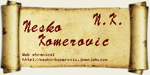 Neško Komerović vizit kartica